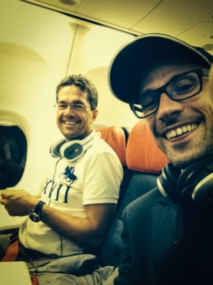 Michel and Sven on their way to Bishkek